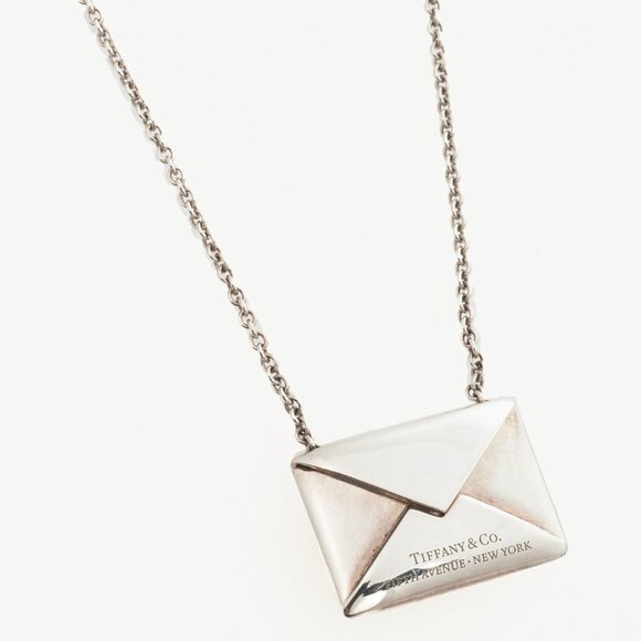 Tiffany & Co. Sweet Nothings Sterling Silver Envelope Pendant Necklace - Picture 2 of 5